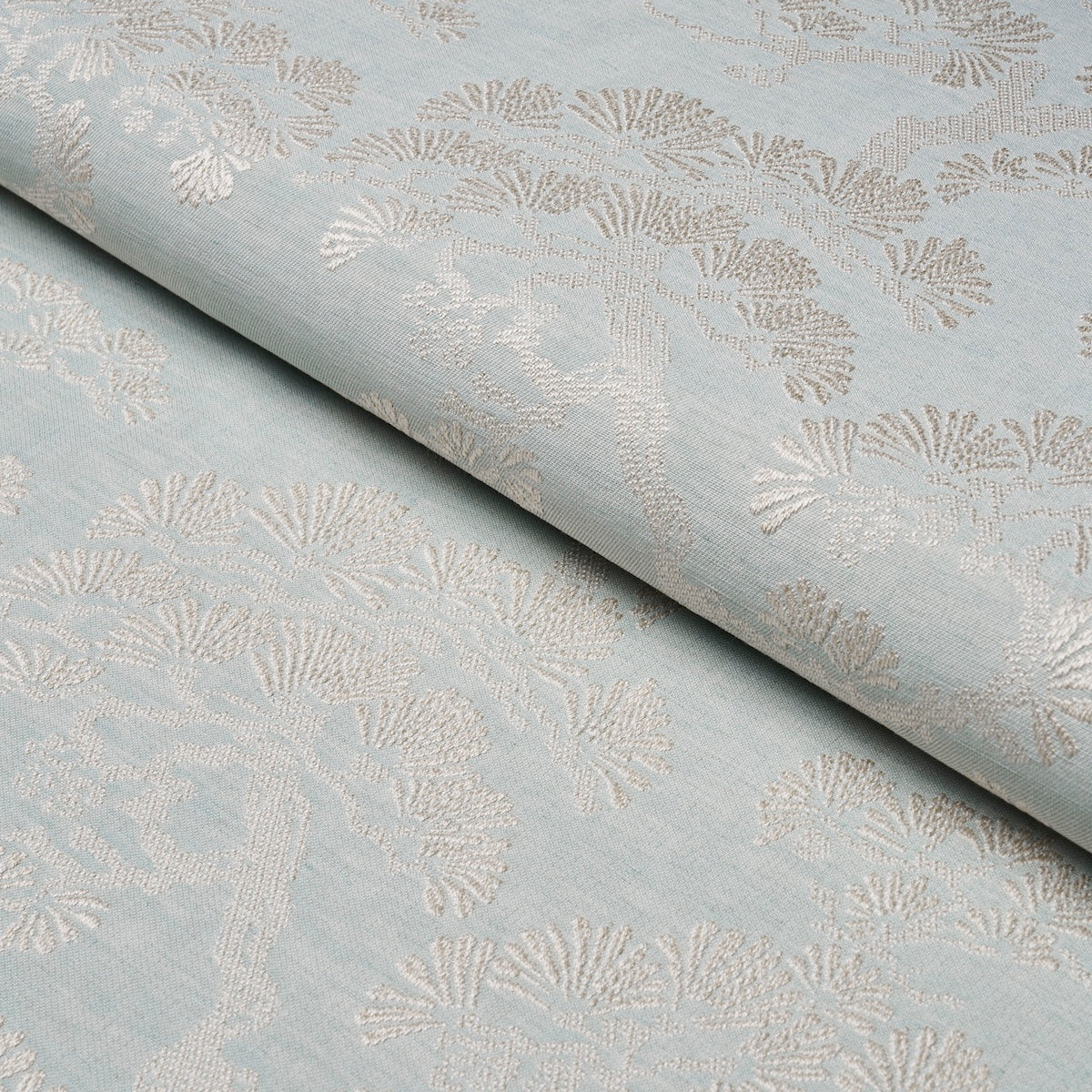 Hinata fabric in sky color - pattern number 86530 - by Schumacher in the Japonisme collection