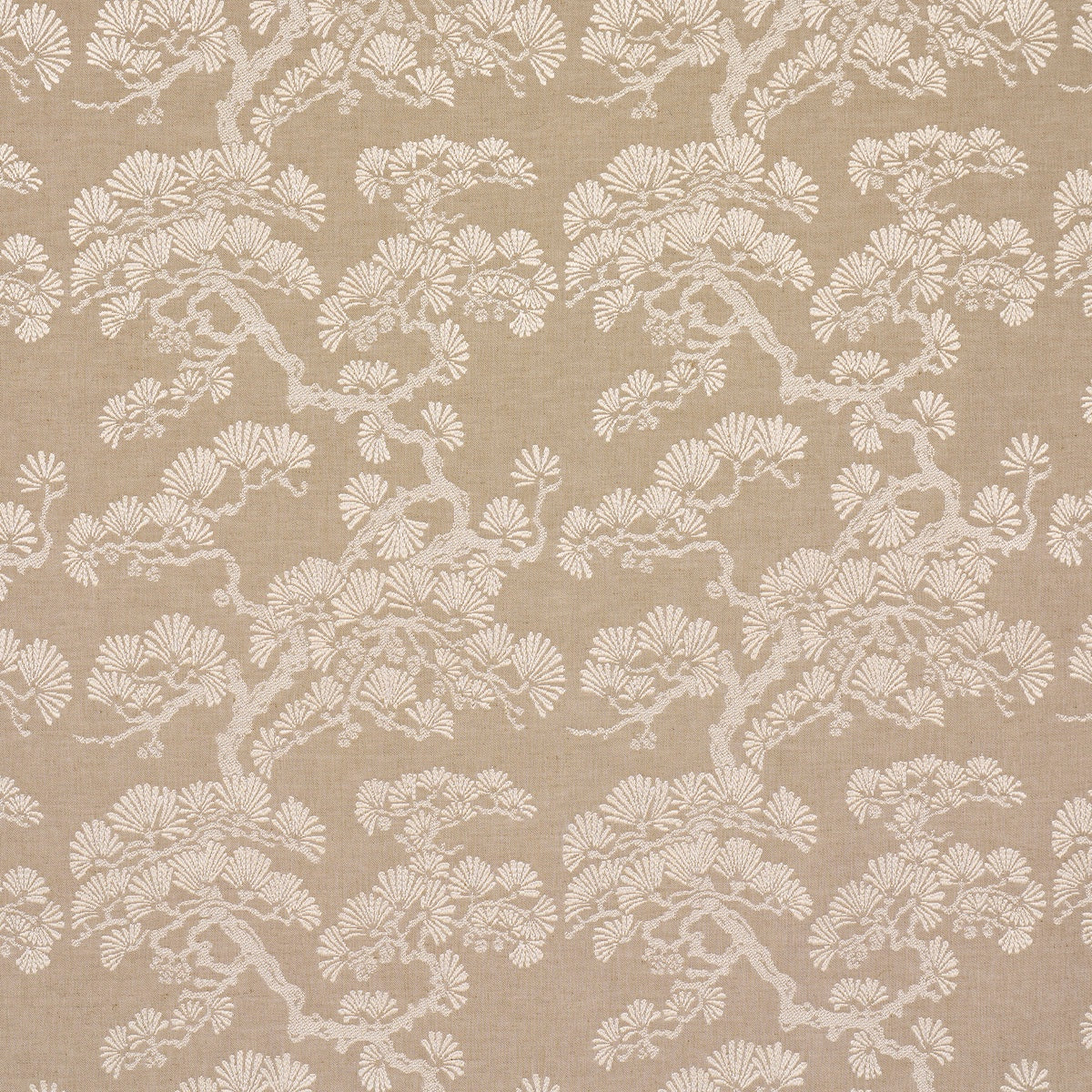 Hinata fabric in neutral color - pattern number 86532 - by Schumacher in the Japonisme collection