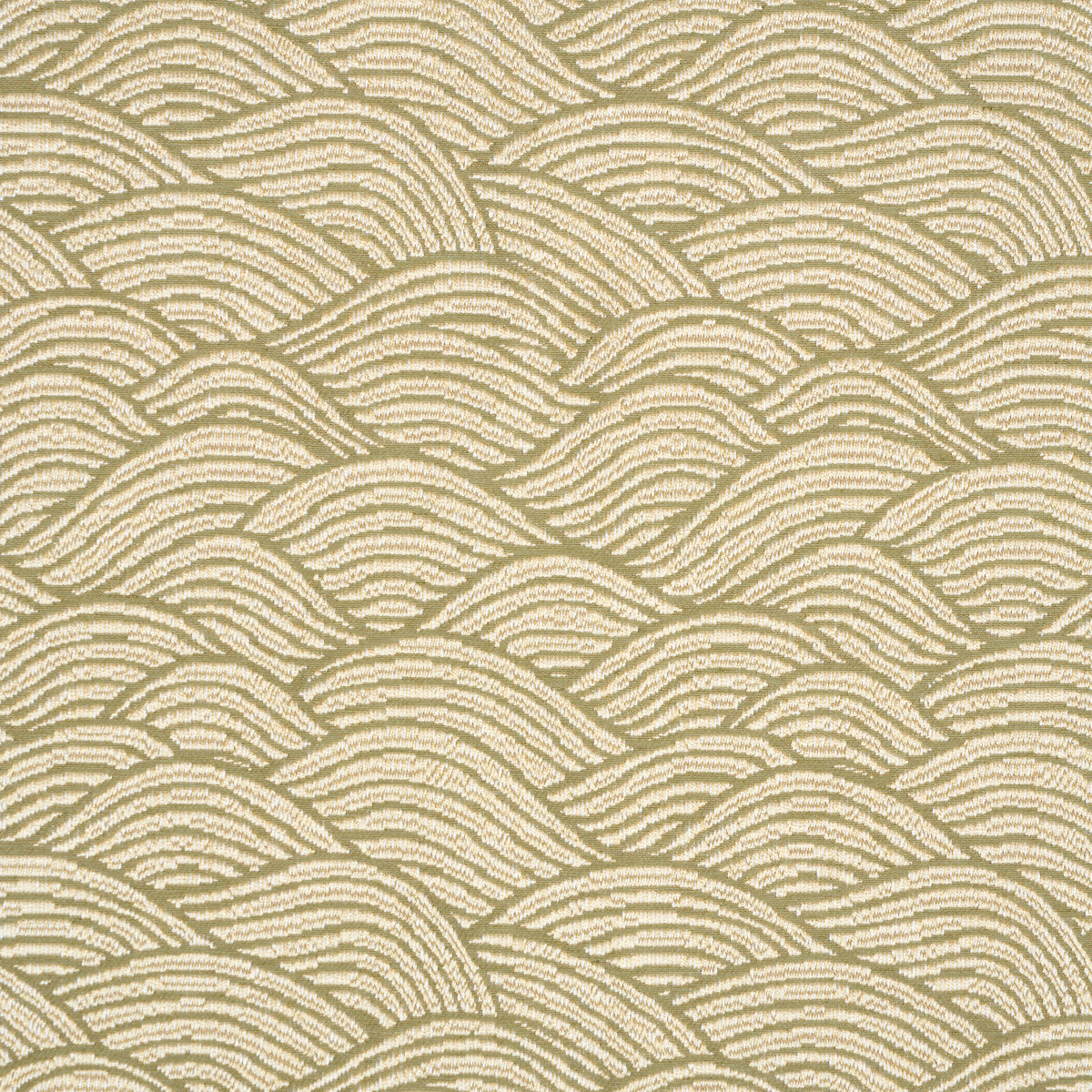 Symphony Scallop fabric in olive color - pattern number 86541 - by Schumacher in the Japonisme collection