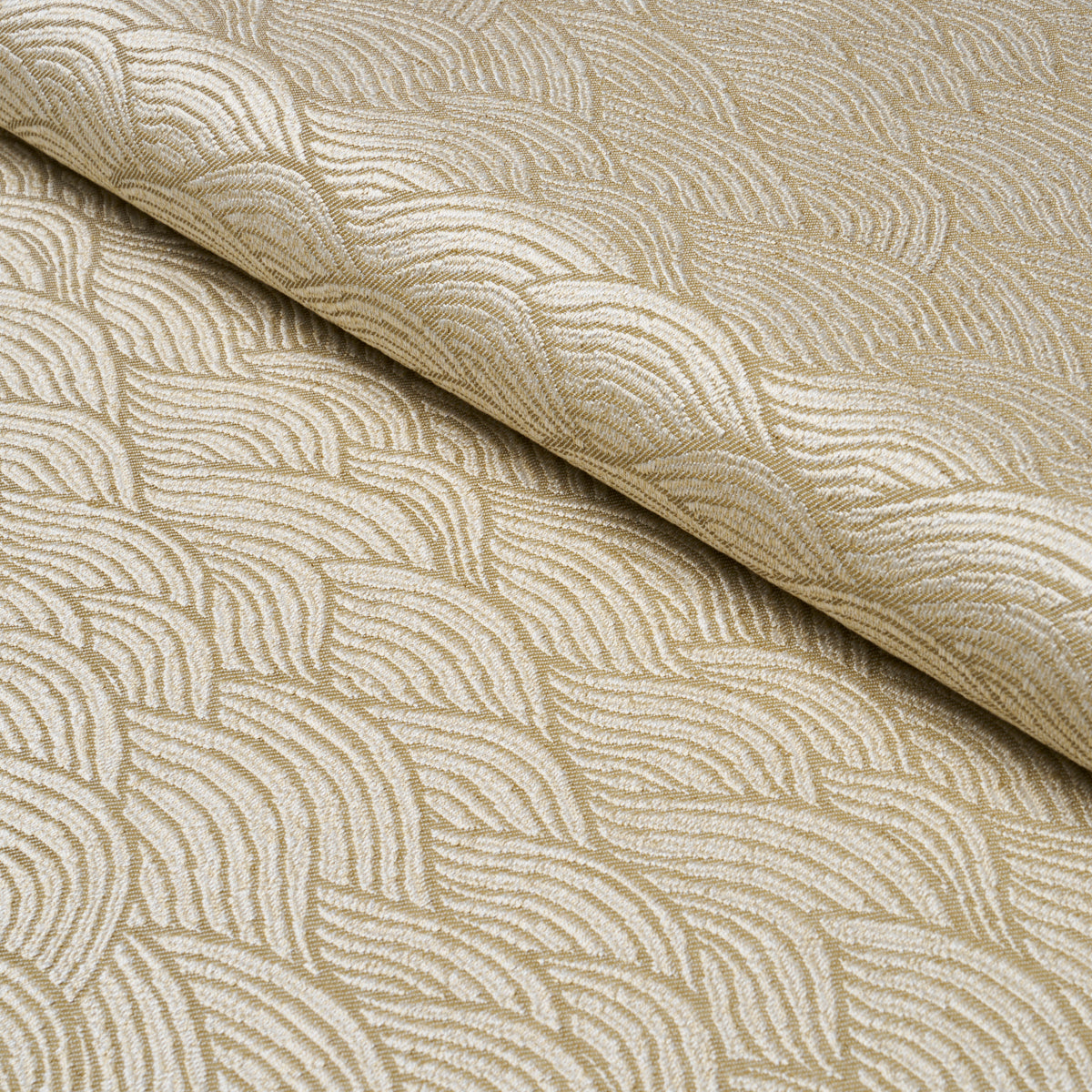 Symphony Scallop fabric in neutral color - pattern number 86542 - by Schumacher in the Japonisme collection