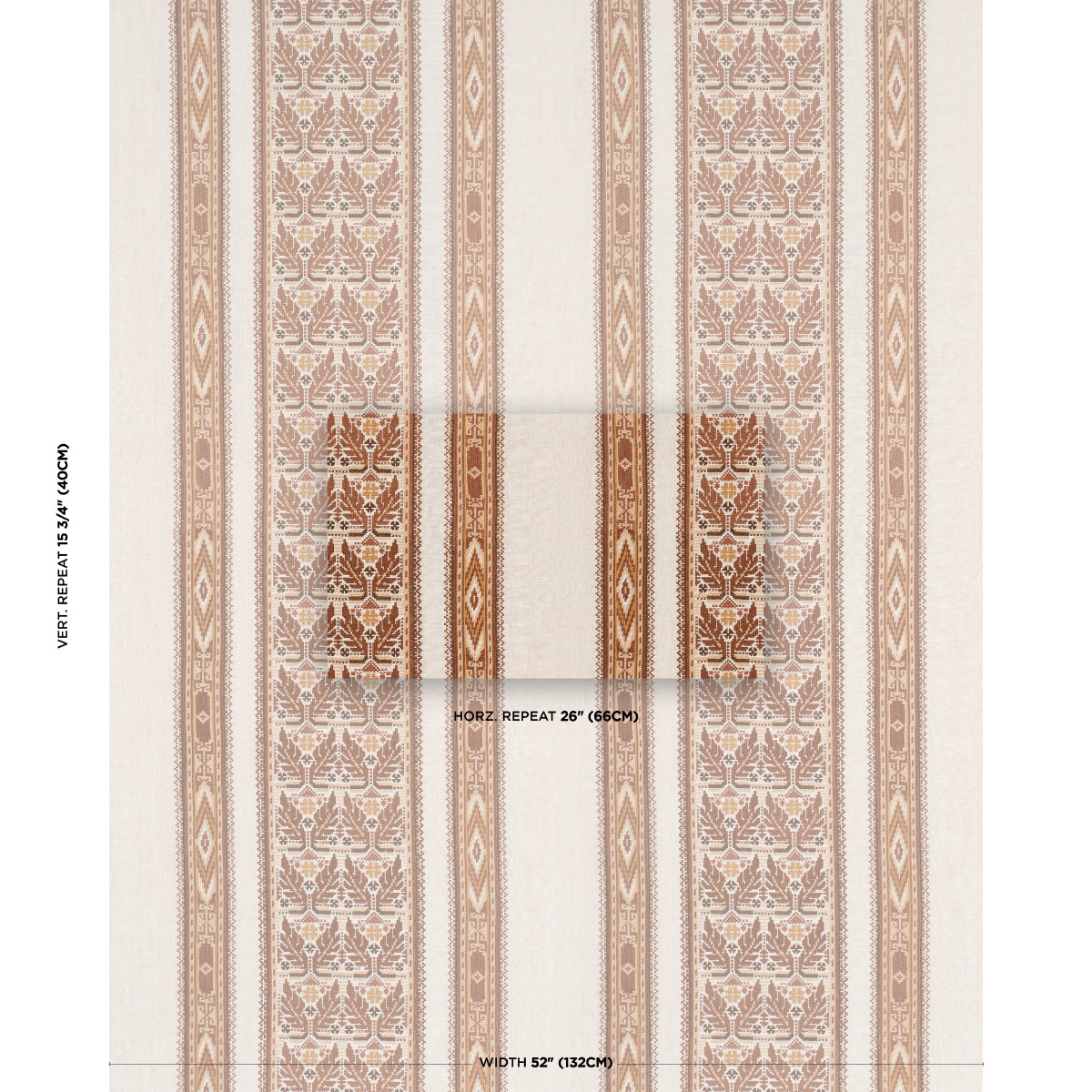 Ayla Embroidery fabric in spice color - pattern number 86552 - by Schumacher in the Exquisite Embroideries collection