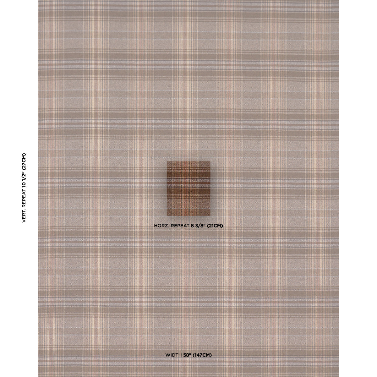 Campbell Plaid fabric in terra color - pattern number 86580 - by Schumacher in the A Country Life collection