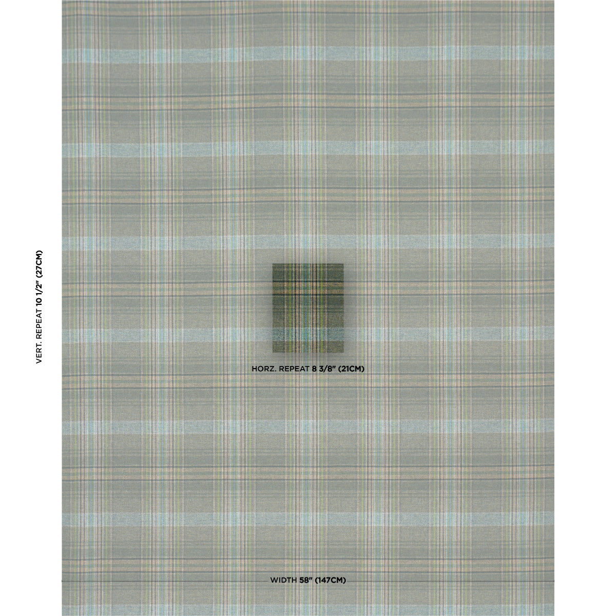 Campbell Plaid fabric in forest color - pattern number 86581 - by Schumacher in the A Country Life collection