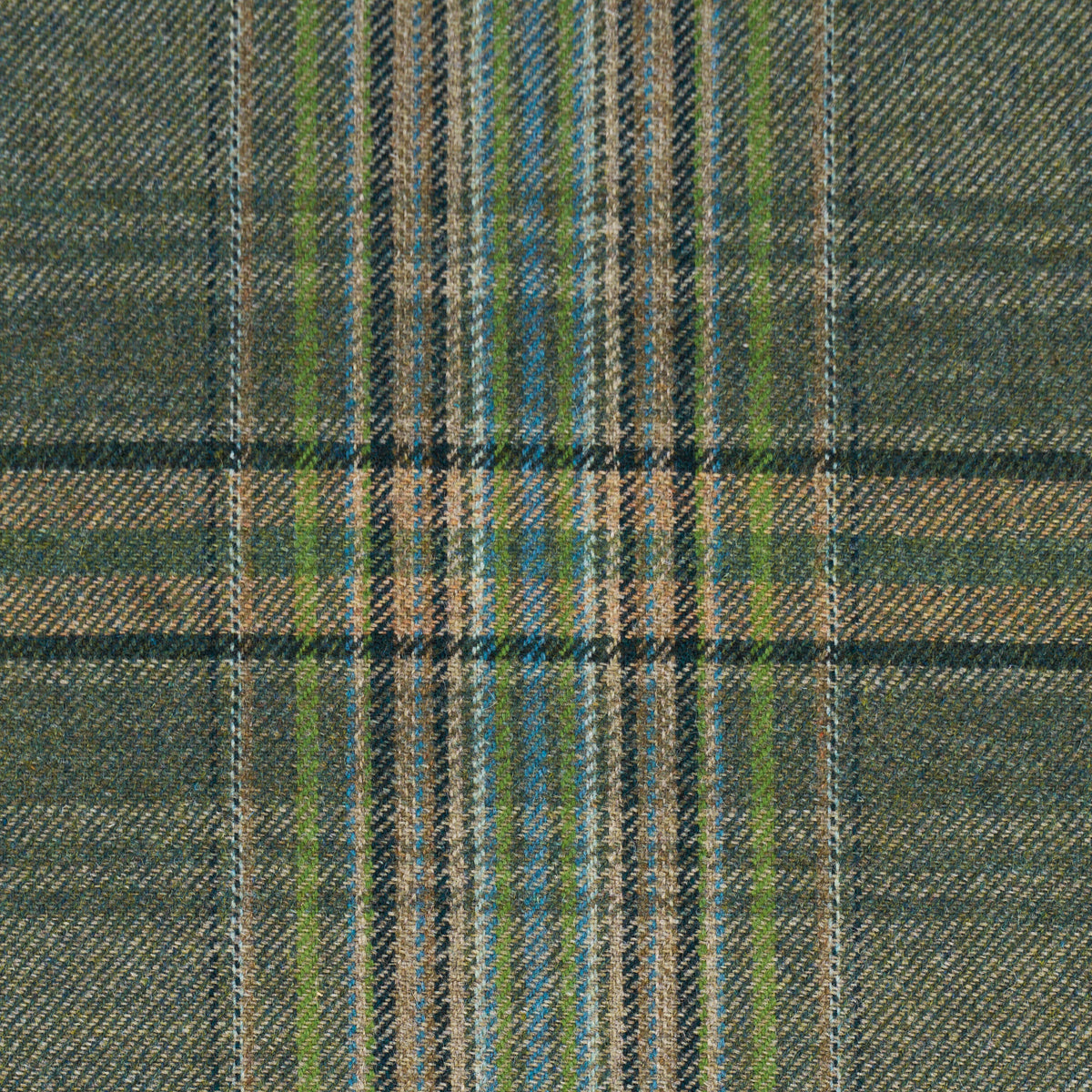 Campbell Plaid fabric in forest color - pattern number 86581 - by Schumacher in the A Country Life collection