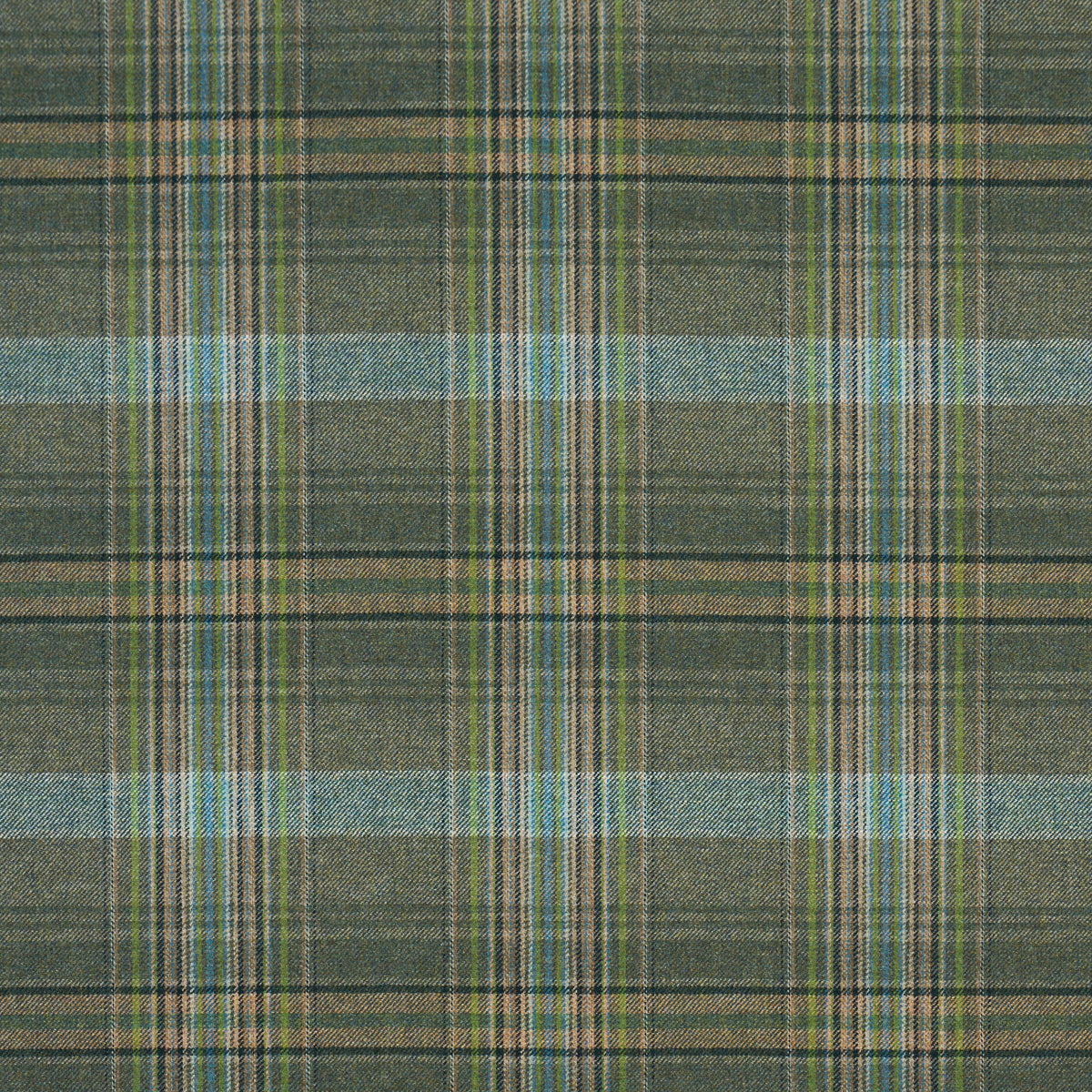 Campbell Plaid fabric in forest color - pattern number 86581 - by Schumacher in the A Country Life collection