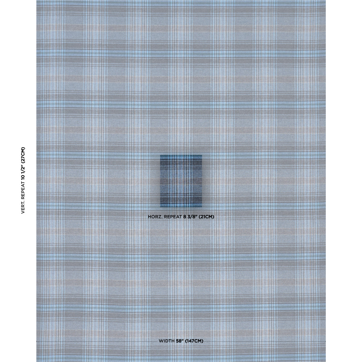 Campbell Plaid fabric in indigo color - pattern number 86582 - by Schumacher in the A Country Life collection