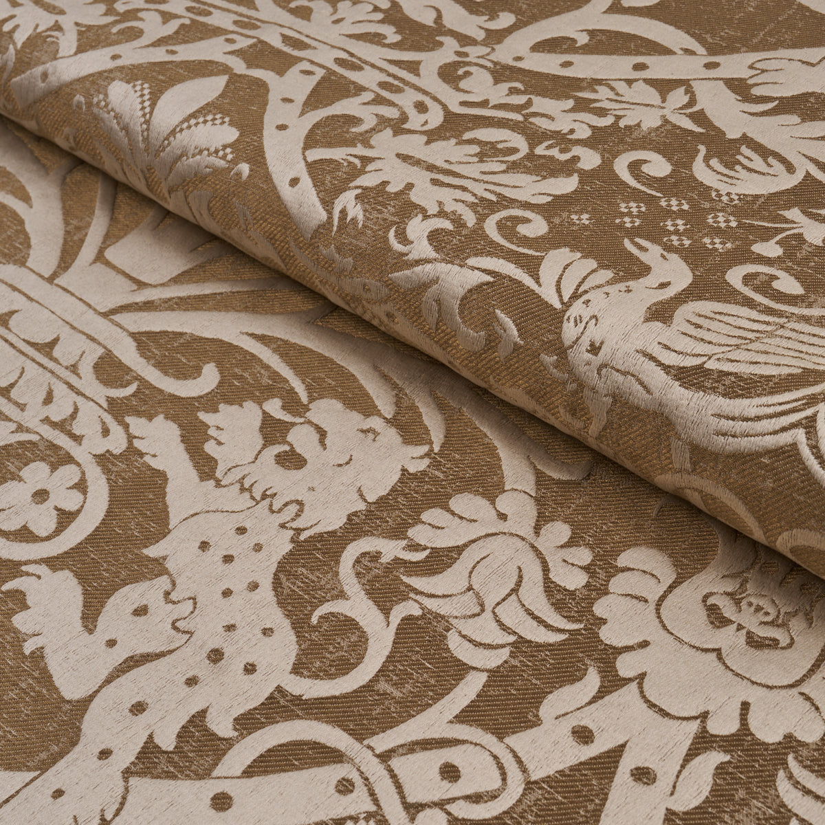 Dougal Damask fabric in wheat color - pattern number 86591 - by Schumacher in the A Country Life collection