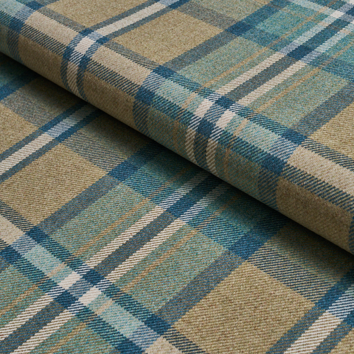 Harris Merino Plaid fabric in leaf color - pattern number 86610 - by Schumacher in the A Country Life collection