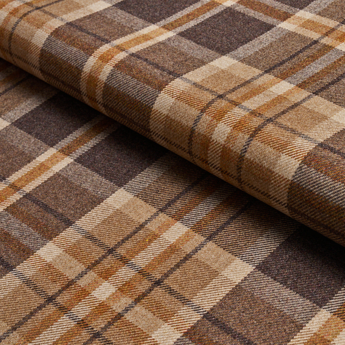 Harris Merino Plaid fabric in spice color - pattern number 86611 - by Schumacher in the A Country Life collection
