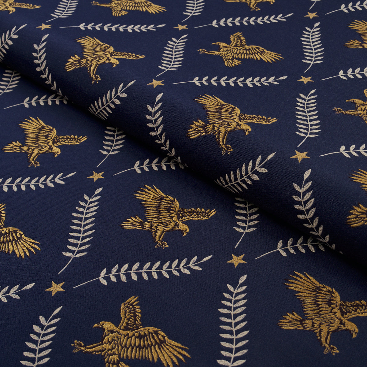 Lolaire fabric in navy color - pattern number 86621 - by Schumacher in the A Country Life collection
