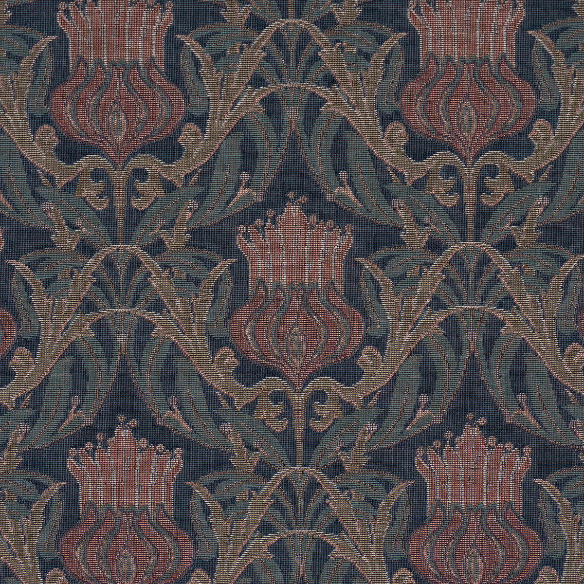 Rowallan Trellis fabric in midnight color - pattern number 86631 - by Schumacher in the A Country Life collection