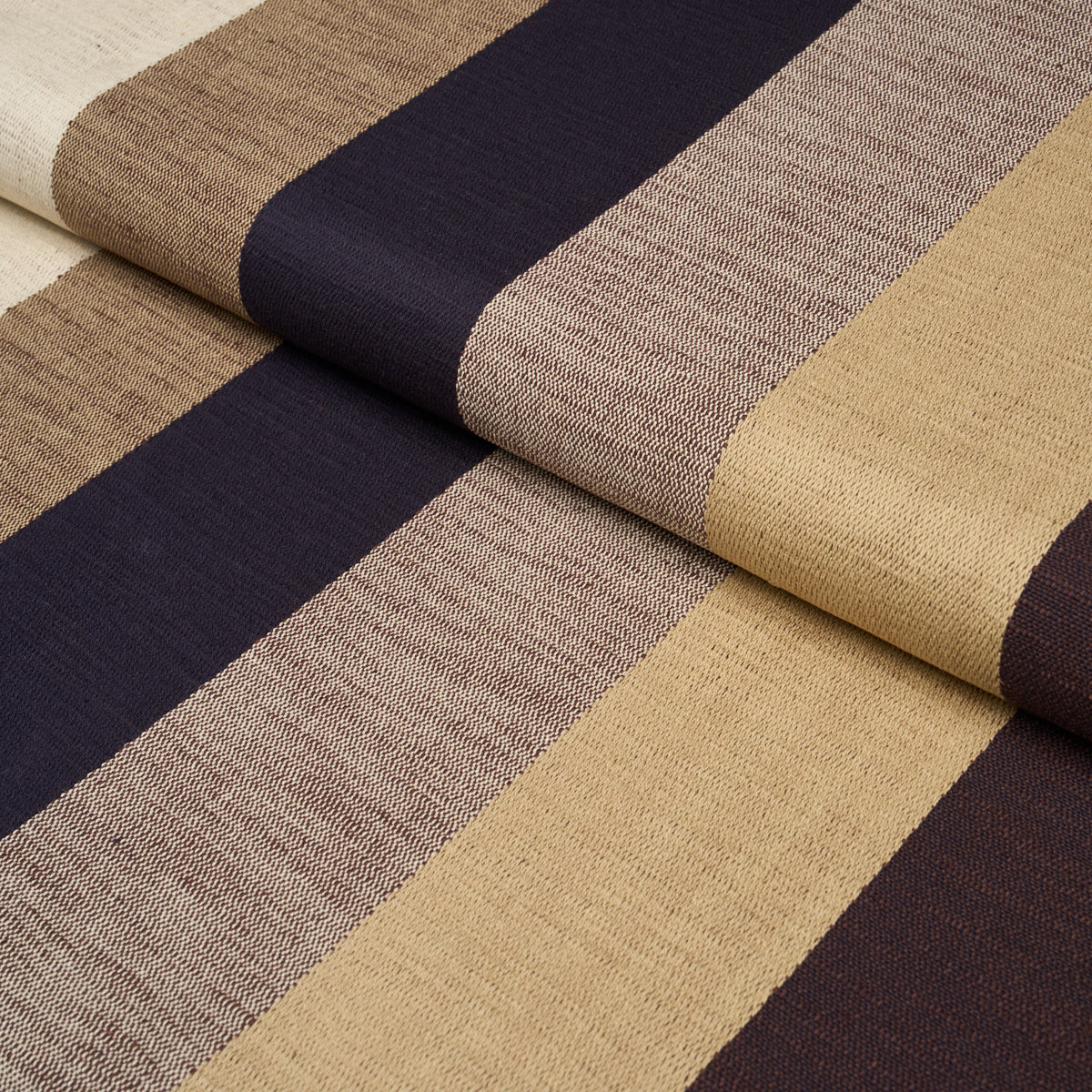 Appino Stripe fabric in brown color - pattern number 86650 - by Schumacher in the World View collection