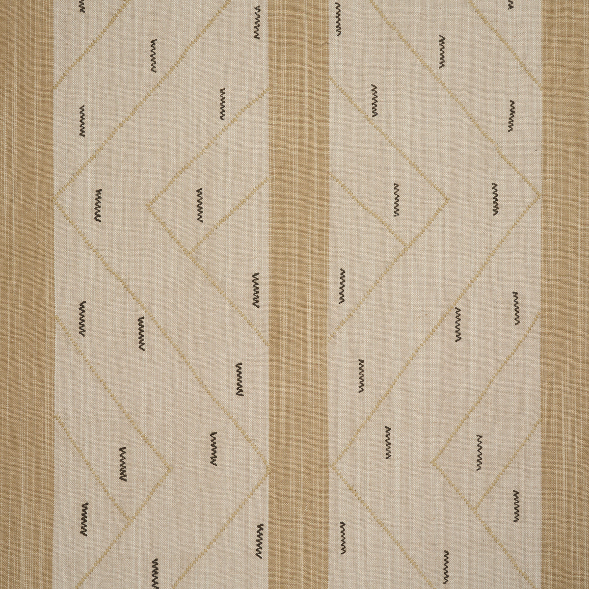Kapanga Embroidery fabric in oat color - pattern number 86700 - by Schumacher in the World View collection