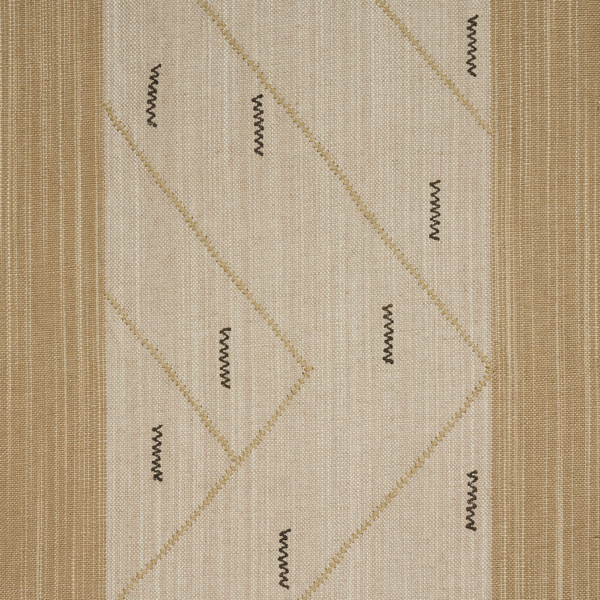 Kapanga Embroidery fabric in oat color - pattern number 86700 - by Schumacher in the World View collection