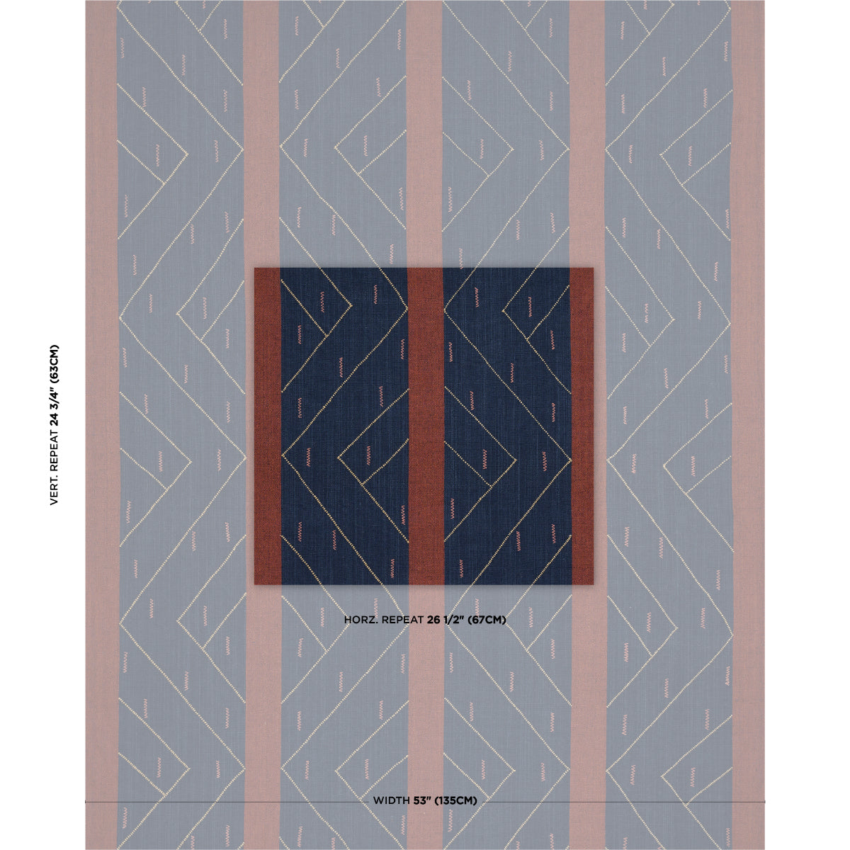 Kapanga Embroidery fabric in indigo color - pattern number 86702 - by Schumacher in the World View collection
