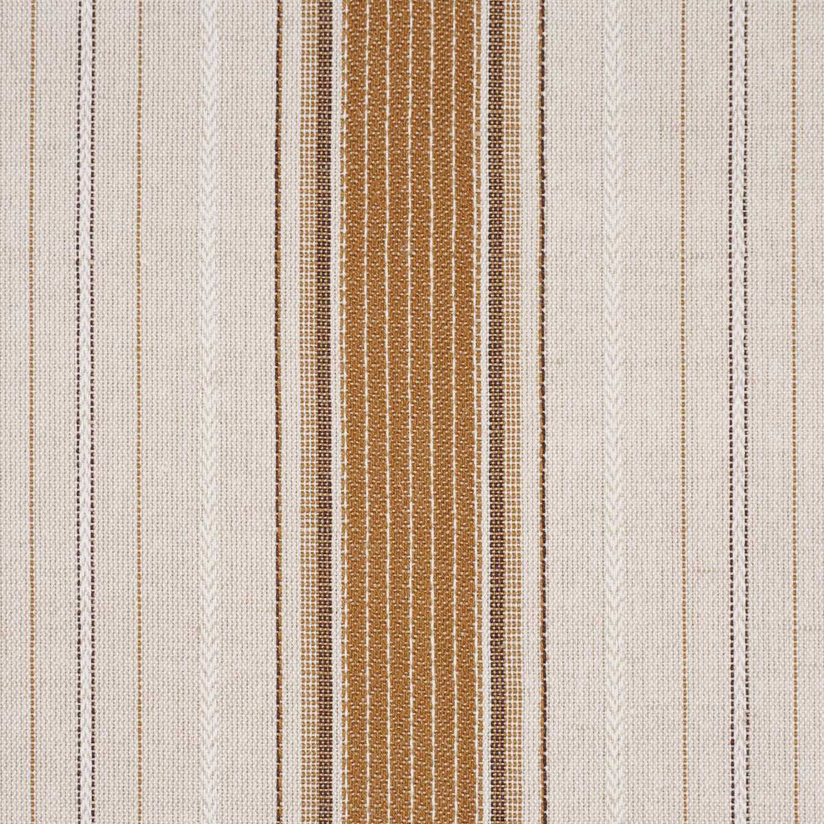 Idris Stripe fabric in ochre color - pattern number 86710 - by Schumacher in the World View collection