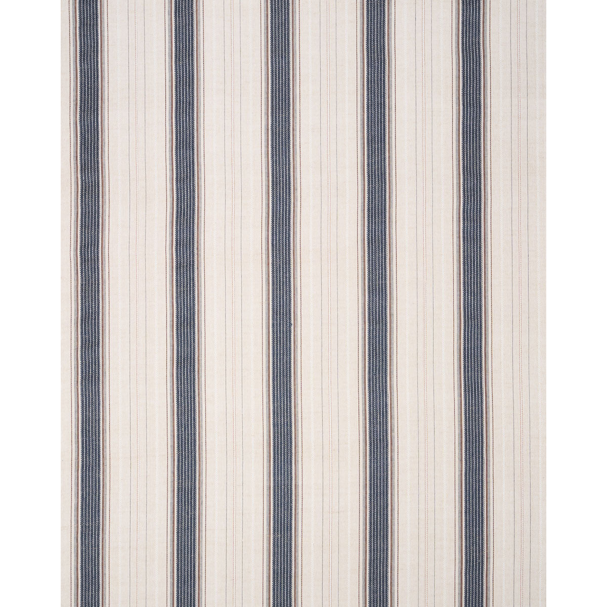 Idris Stripe fabric in indigo color - pattern number 86711 - by Schumacher in the World View collection