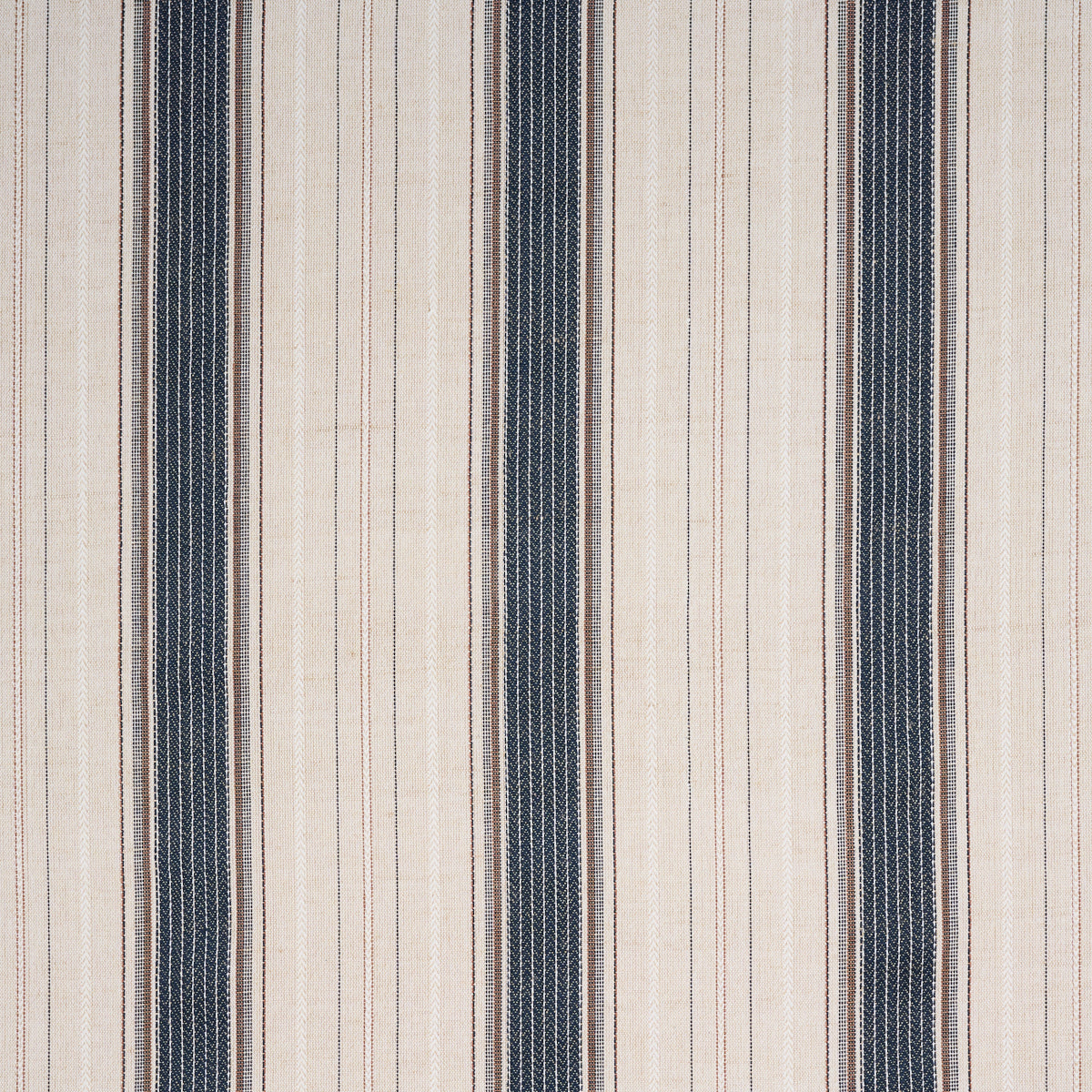 Idris Stripe fabric in indigo color - pattern number 86711 - by Schumacher in the World View collection