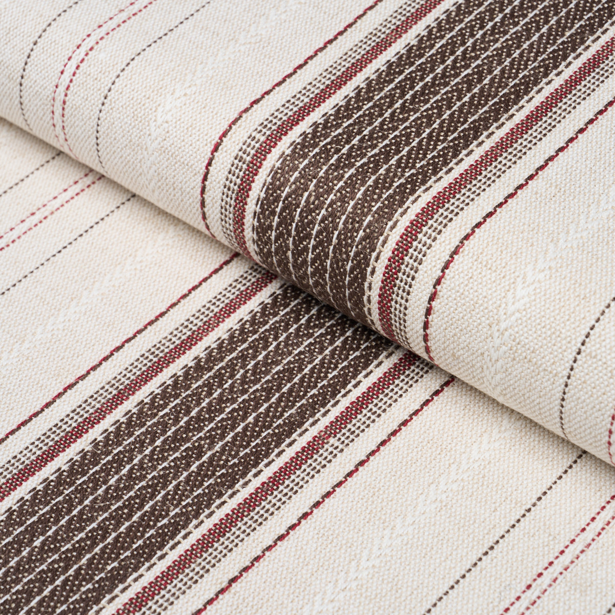Idris Stripe fabric in brown color - pattern number 86712 - by Schumacher in the World View collection