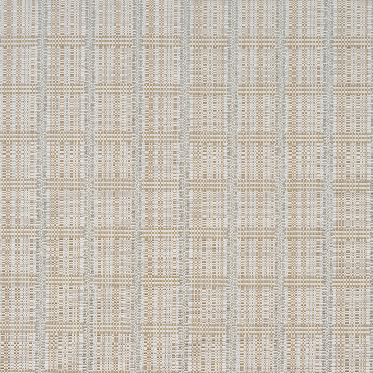 Skyline Plaid fabric in stone color - pattern number 86850 - by Schumacher in the Atelier Paris collection