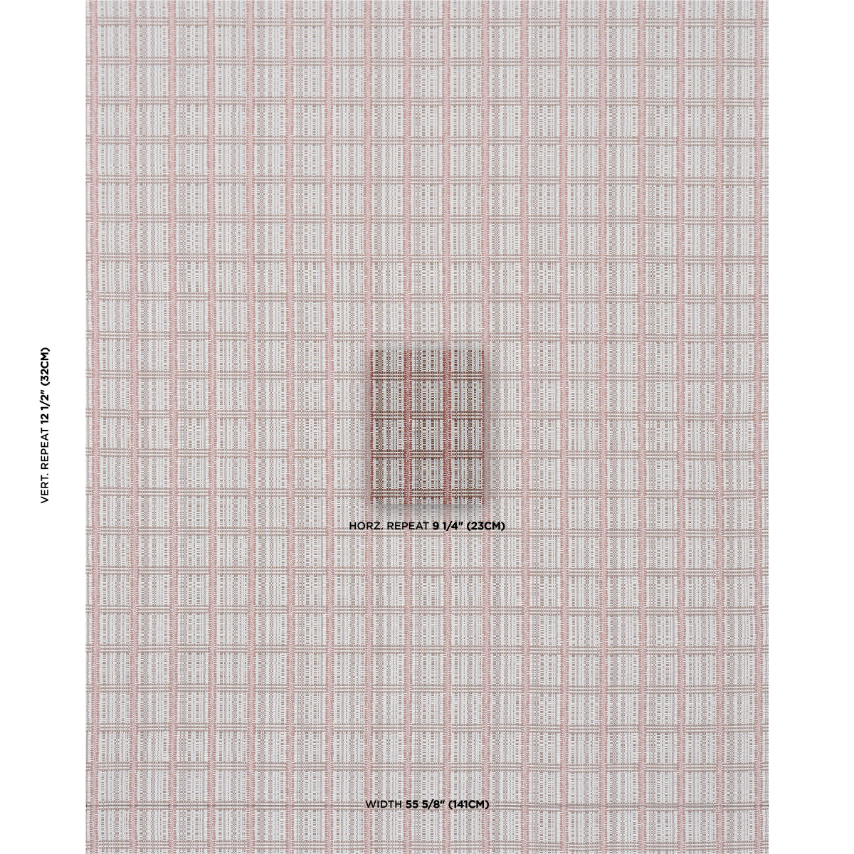 Skyline Plaid fabric in merlot color - pattern number 86851 - by Schumacher in the Atelier Paris collection