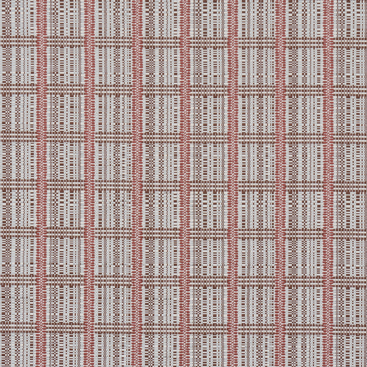 Skyline Plaid fabric in merlot color - pattern number 86851 - by Schumacher in the Atelier Paris collection