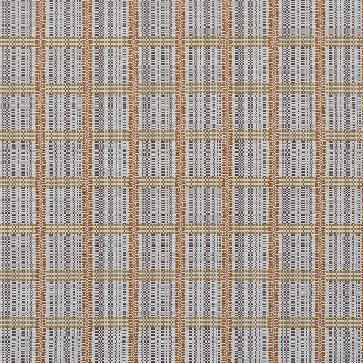 Skyline Plaid fabric in bronze color - pattern number 86852 - by Schumacher in the Atelier Paris collection