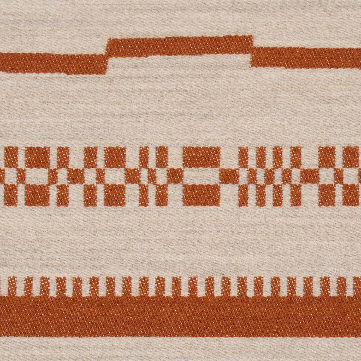 Skyline Stripes Reversible fabric in burnt orange color - pattern number 86872 - by Schumacher in the Atelier Paris collection