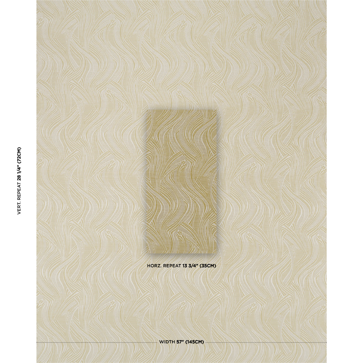 Quilted Waves Indoor/Outdoor fabric in chartreuse color - pattern number 86892 - by Schumacher in the Atelier Paris collection