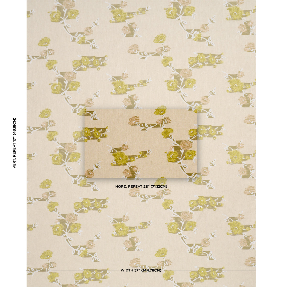 Trace Of Connection fabric in silk mustard color - pattern number 86920 - by Schumacher in the Atelier Paris collection
