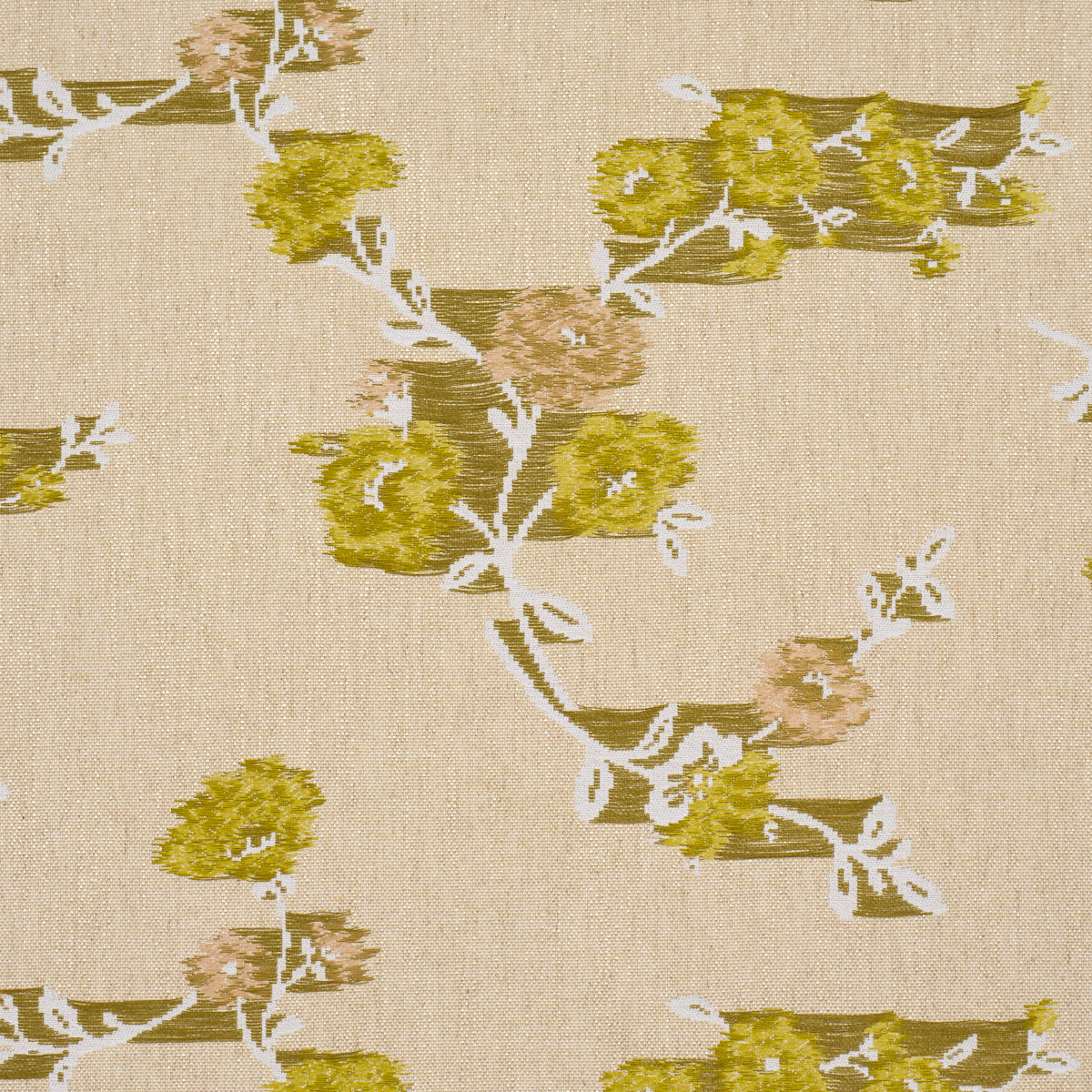 Trace Of Connection fabric in silk mustard color - pattern number 86920 - by Schumacher in the Atelier Paris collection