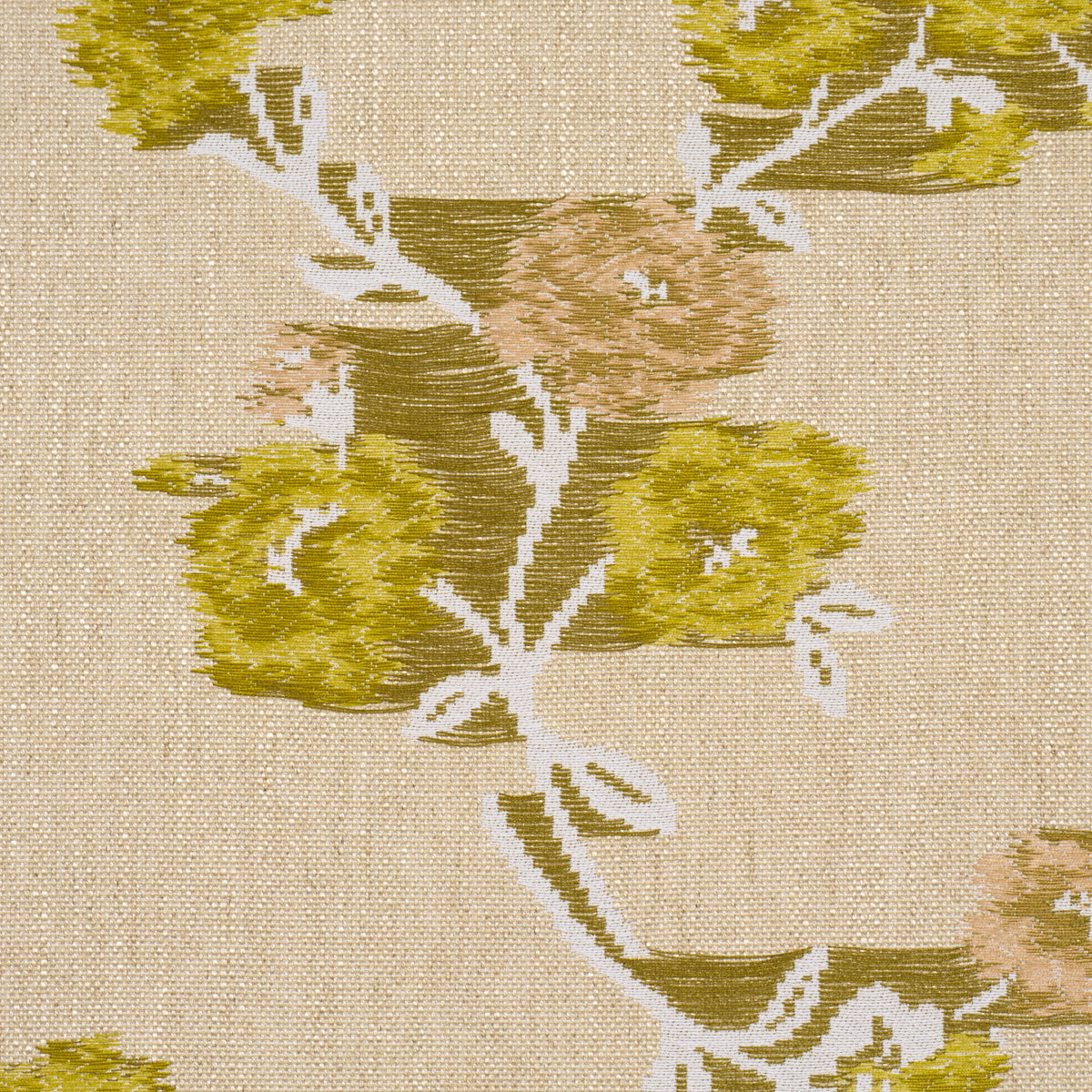 Trace Of Connection fabric in silk mustard color - pattern number 86920 - by Schumacher in the Atelier Paris collection