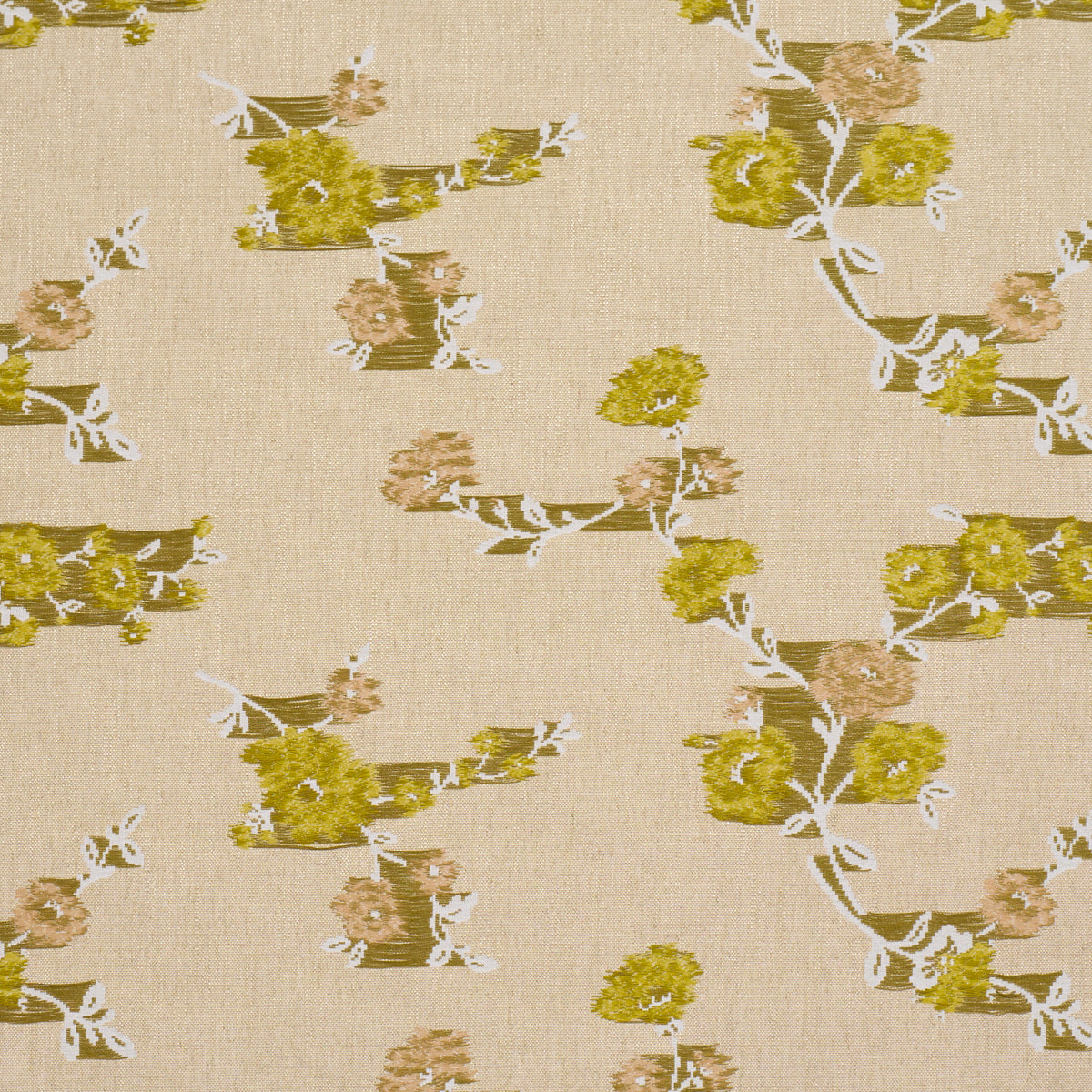 Trace Of Connection fabric in silk mustard color - pattern number 86920 - by Schumacher in the Atelier Paris collection