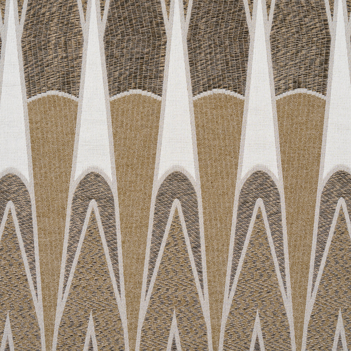 Nightfall Skyline fabric in metallic brown color - pattern number 86941 - by Schumacher in the Atelier Paris collection