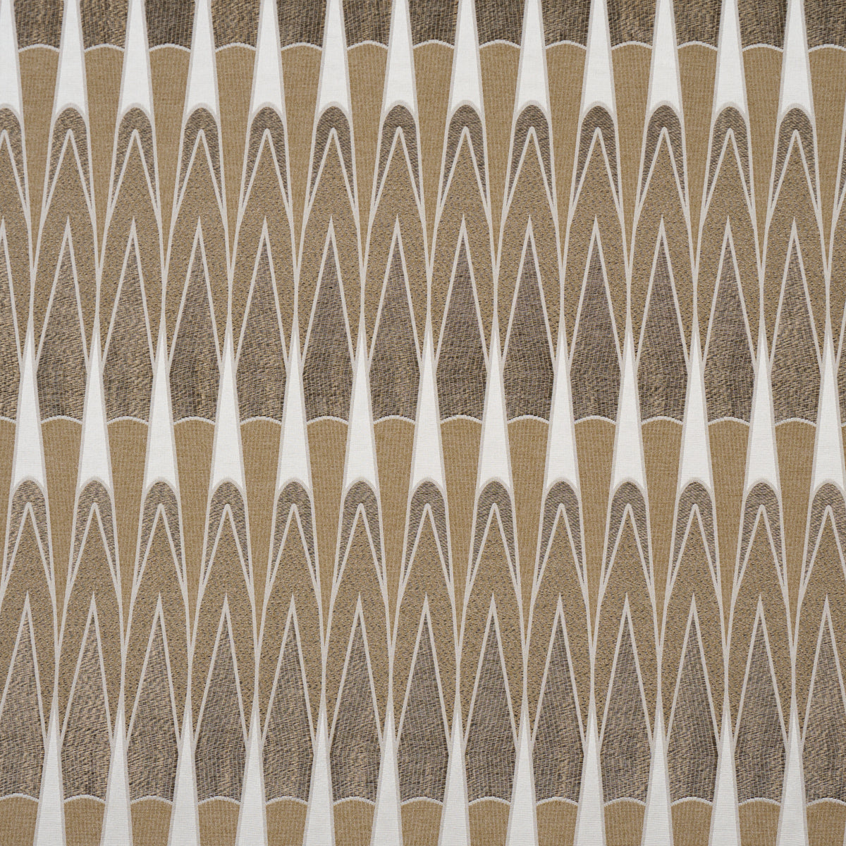 Nightfall Skyline fabric in metallic brown color - pattern number 86941 - by Schumacher in the Atelier Paris collection
