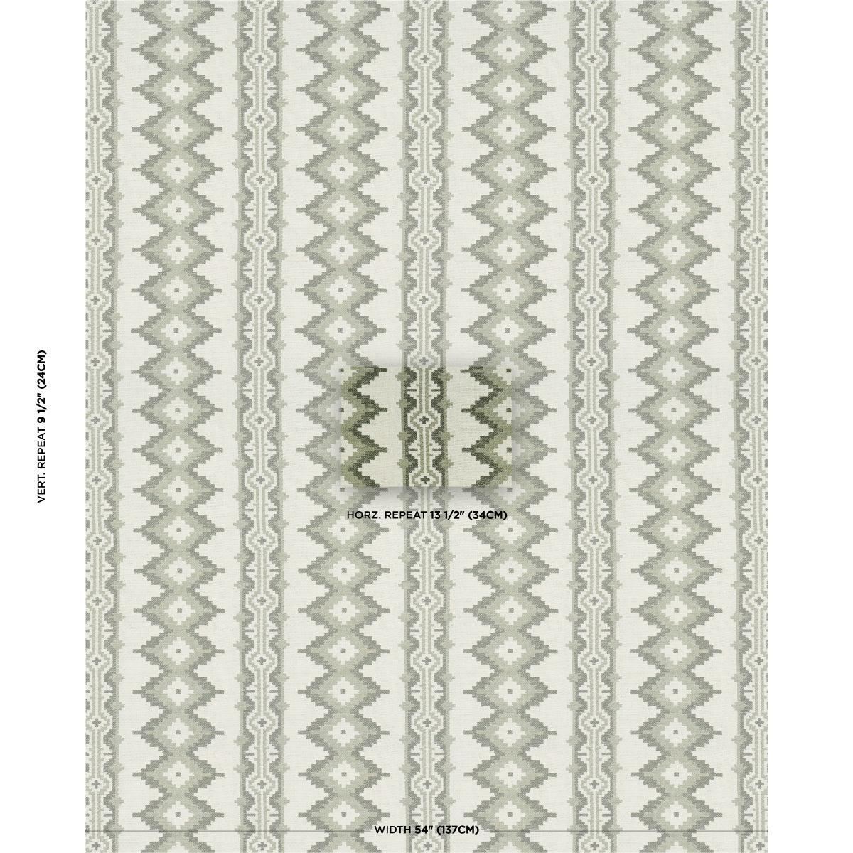Pathway fabric in green color - pattern number 87000 - by Schumacher in the Kevin Aspaas collection