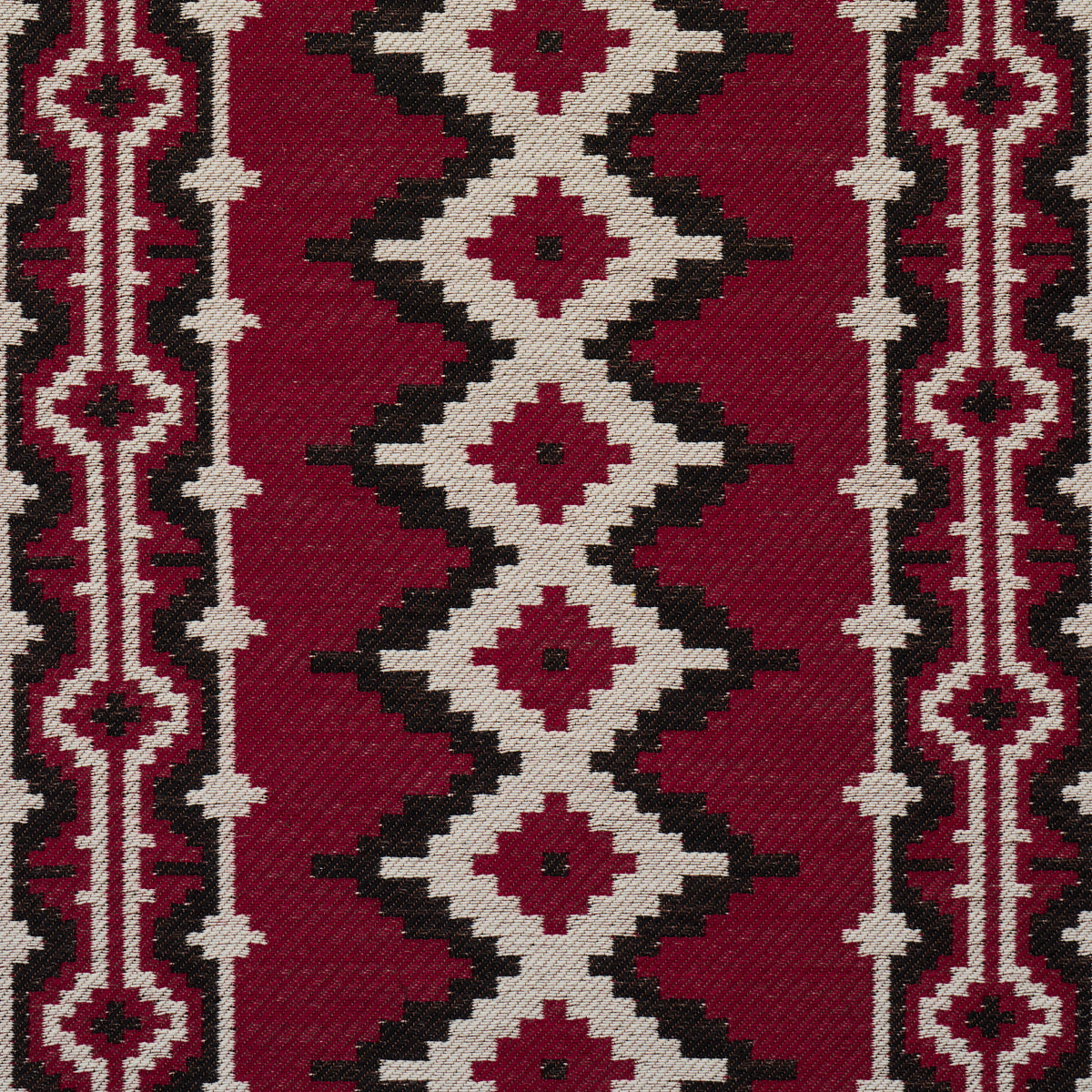 Pathway fabric in red color - pattern number 87001 - by Schumacher in the Kevin Aspaas collection