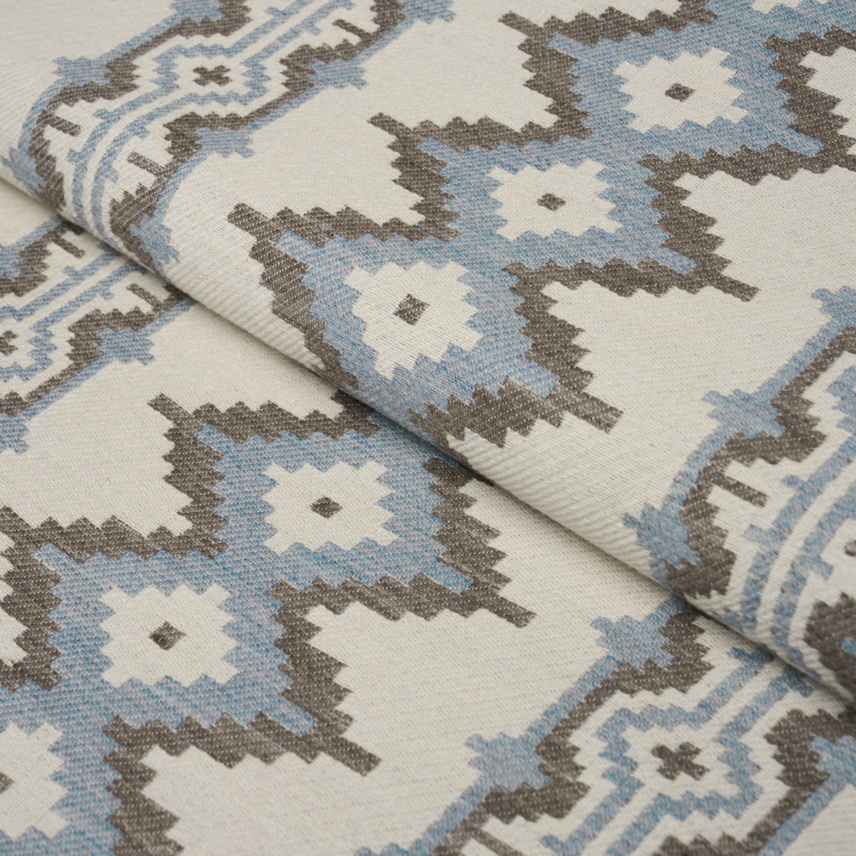 Pathway fabric in sky color - pattern number 87002 - by Schumacher in the Kevin Aspaas collection