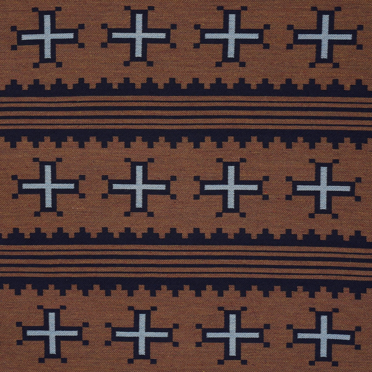 Born For Water fabric in terracotta color - pattern number 87010 - by Schumacher in the Kevin Aspaas collection