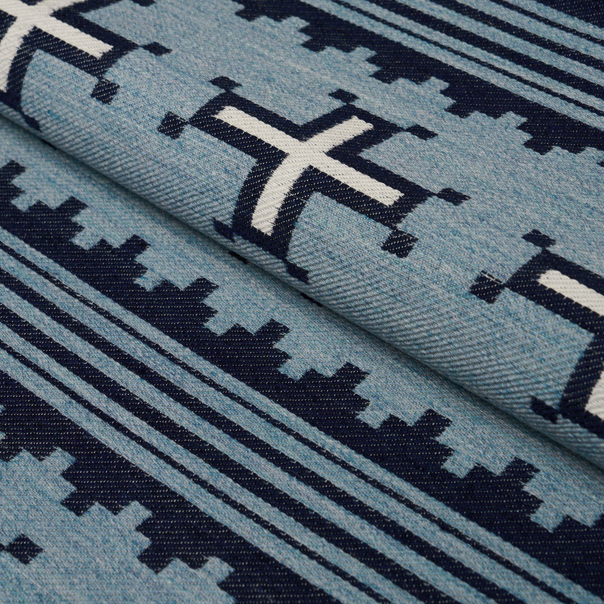 Born For Water fabric in sky color - pattern number 87011 - by Schumacher in the Kevin Aspaas collection