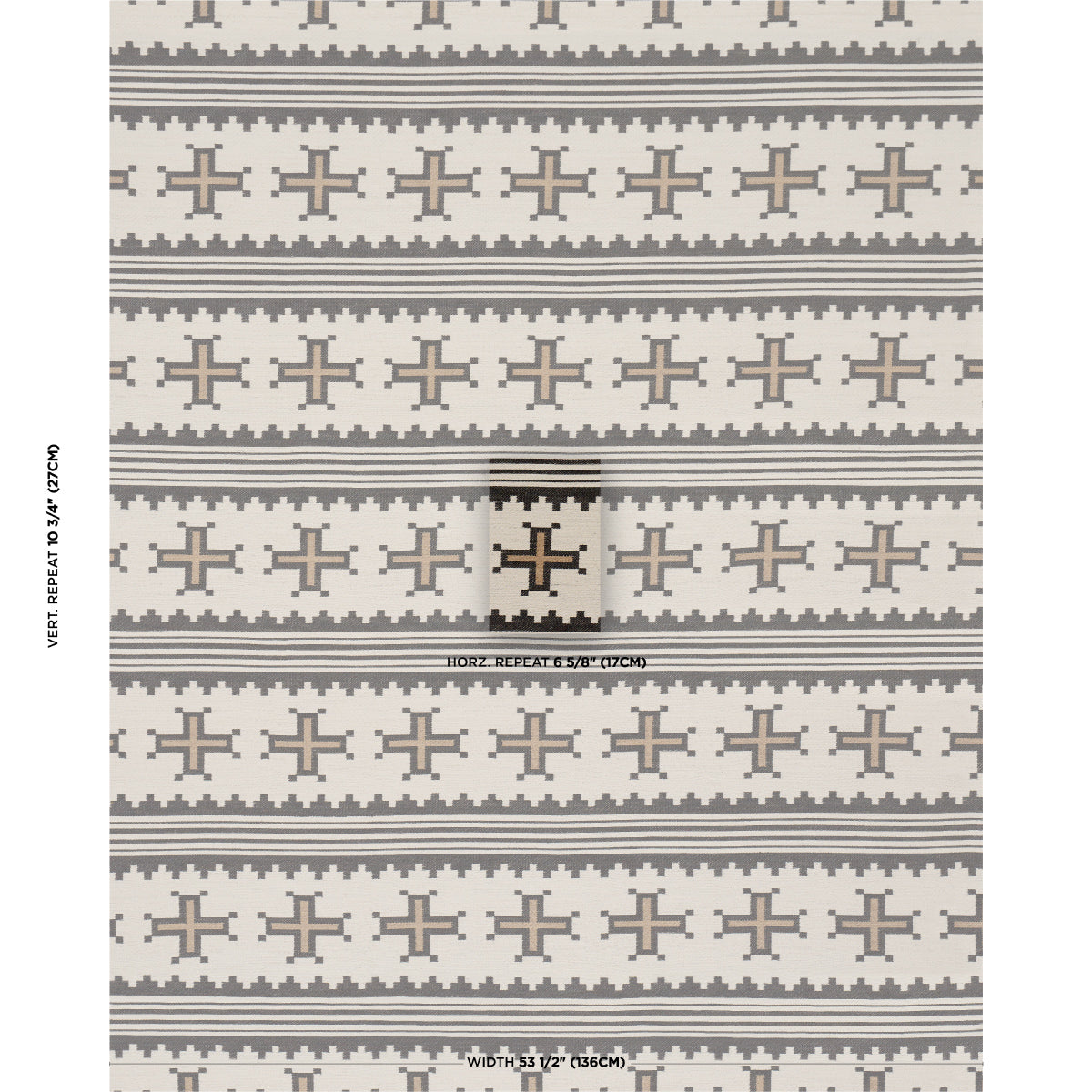 Born For Water fabric in neutral color - pattern number 87012 - by Schumacher in the Kevin Aspaas collection