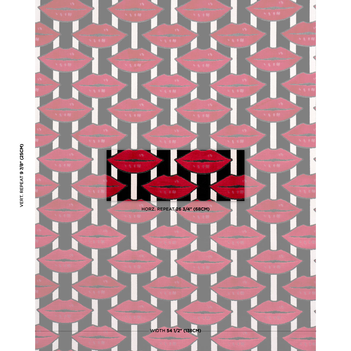 Amuse Bouche fabric in Lipstick Red color - pattern number 87060 - by Schumacher in the Johnson Hartig collection