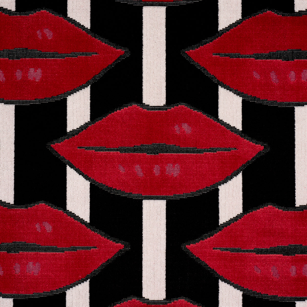 Amuse Bouche fabric in Lipstick Red color - pattern number 87060 - by Schumacher in the Johnson Hartig collection