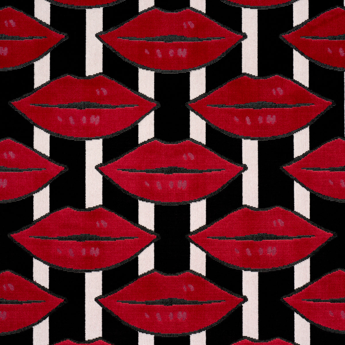 Amuse Bouche fabric in Lipstick Red color - pattern number 87060 - by Schumacher in the Johnson Hartig collection
