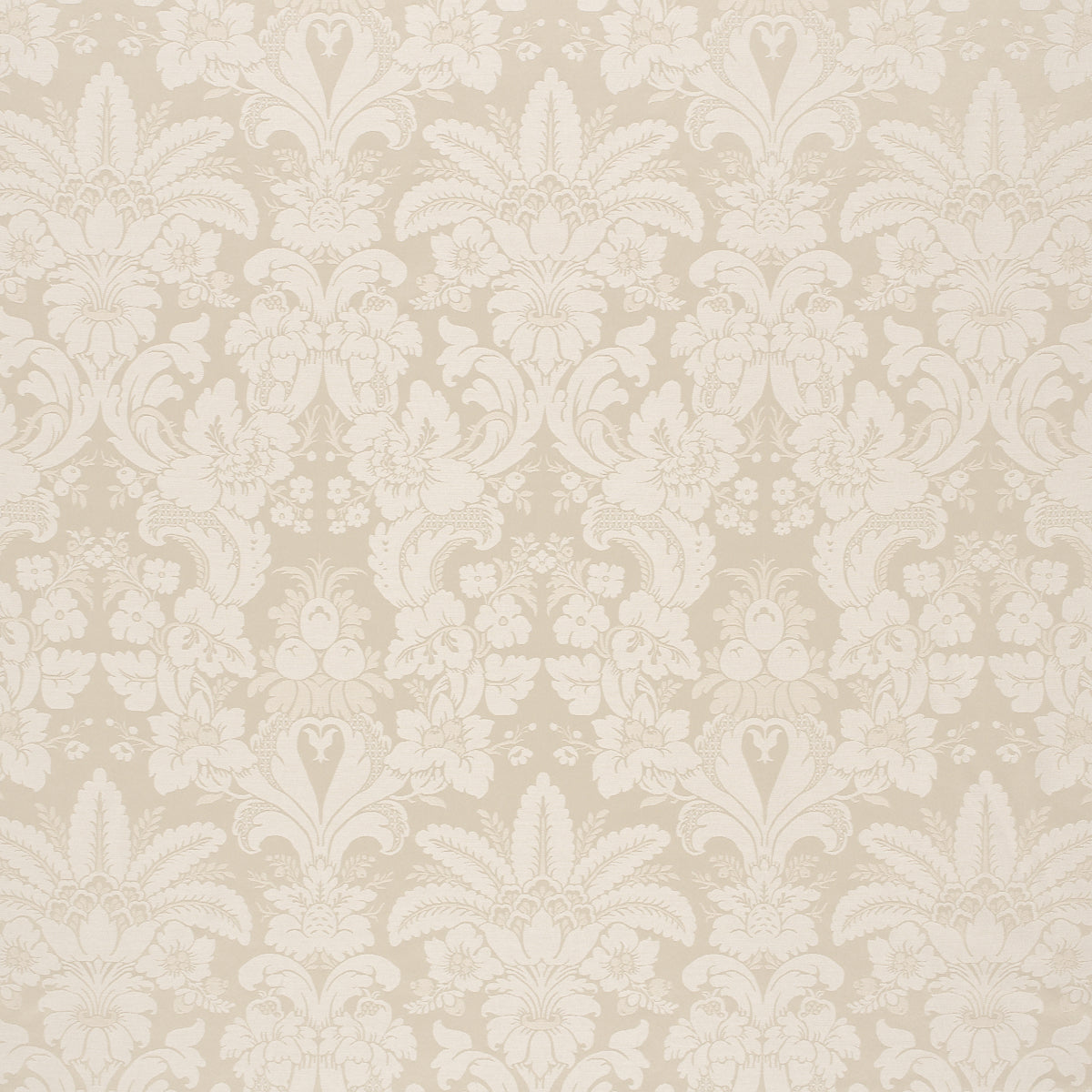 Kennedy Damask fabric in ivory color - pattern number 87092 - by Schumacher in the Mark D. Sikes collection