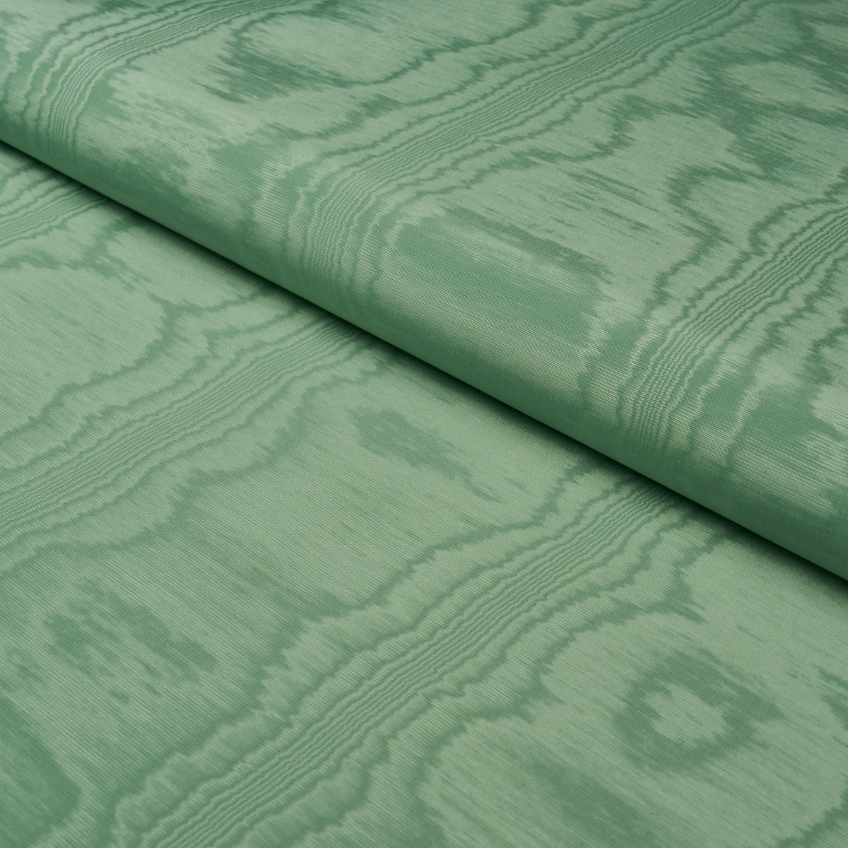 Washington Moiré fabric in green color - pattern number 87101 - by Schumacher in the Mark D. Sikes collection