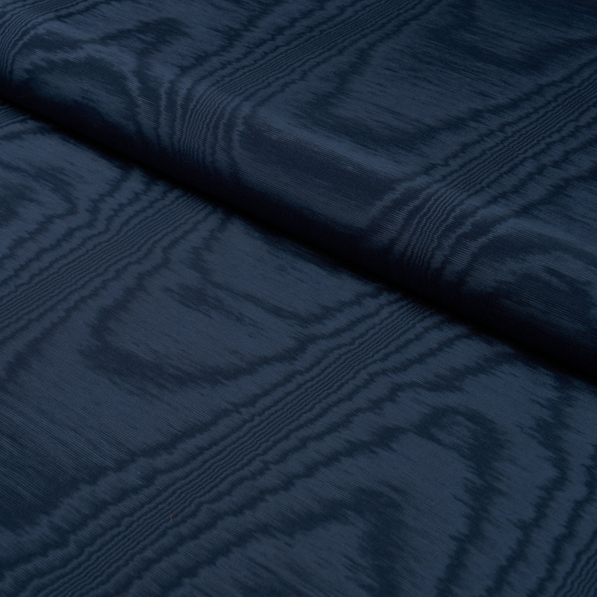 Washington Moiré fabric in navy color - pattern number 87105 - by Schumacher in the Mark D. Sikes collection