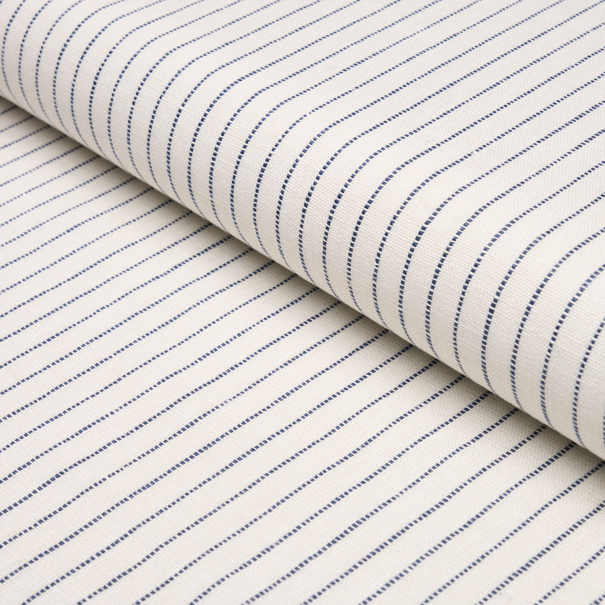 Theo Stripe fabric in Indigo color - pattern number 87120 - by Schumacher in the Woven Essentials collection