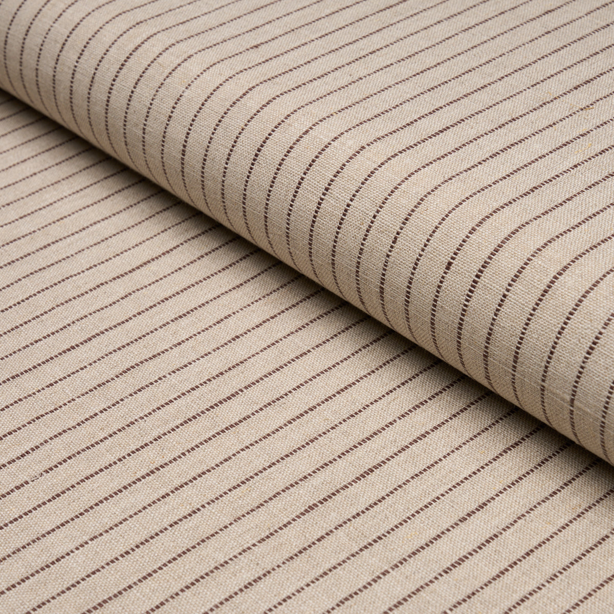 Theo Stripe fabric in Brown color - pattern number 87122 - by Schumacher in the Woven Essentials collection