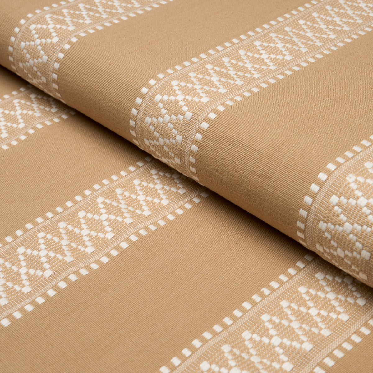 Shannon Stripe fabric in Ochre color - pattern number 87202 - by Schumacher in the Woven Essentials collection